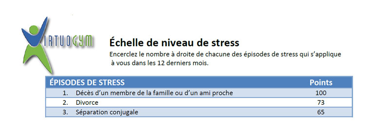 Évaluation du niveau de stress